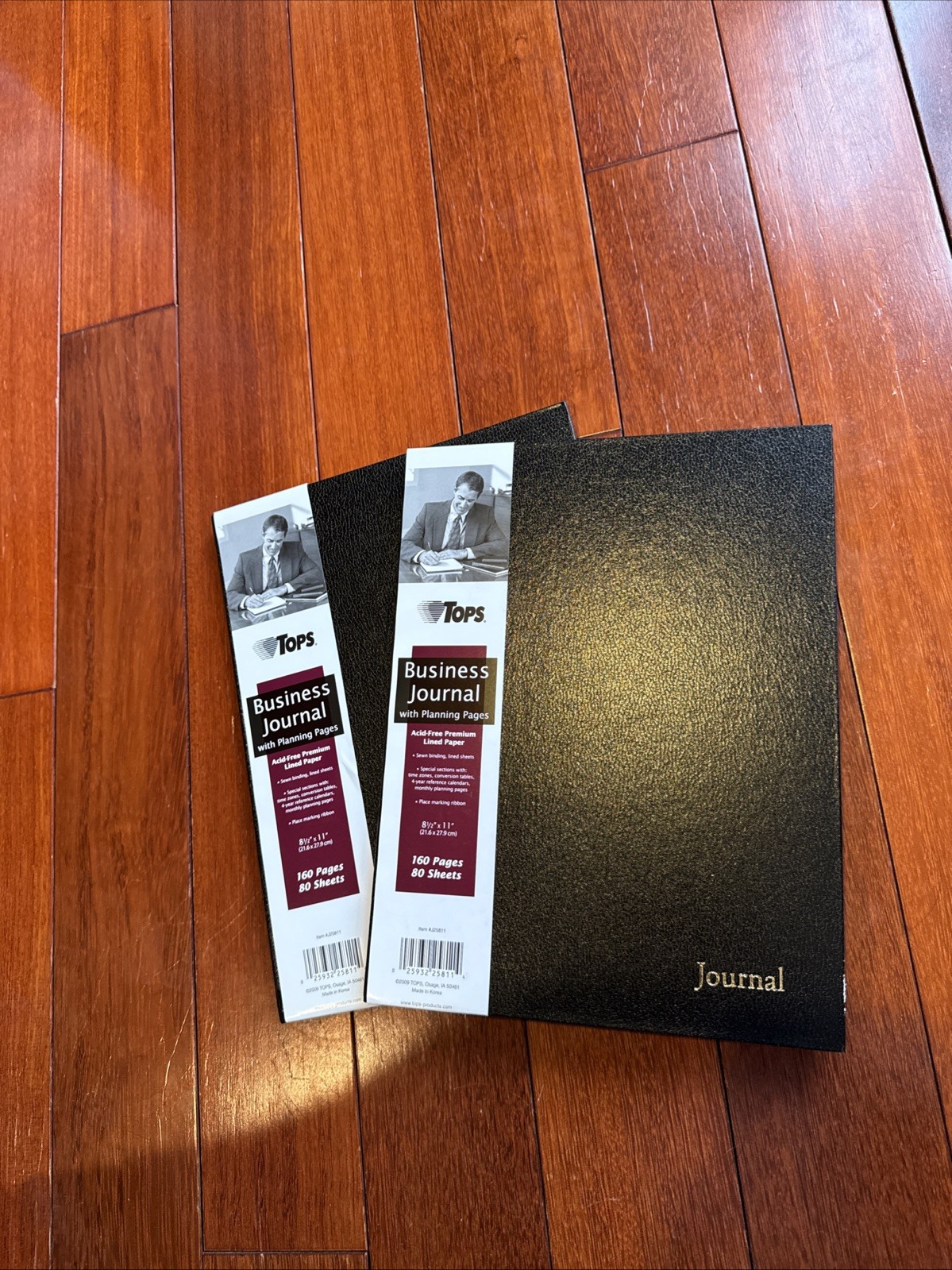 (2 Pack) Tops Professional Journal Casebnd 80 Sheets 8-1/2″x11″ Black J258112
