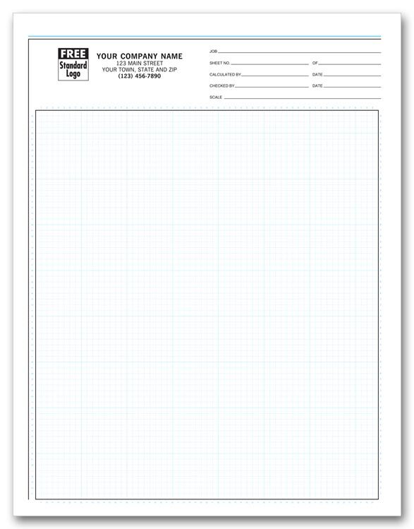 207 Graph Papers Pro Sketch 1/8″ Padded 8 1/2 x 11″ QTY 500