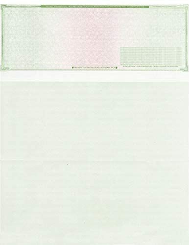 2000 Blank Check Stock Paper ‘High Security’ – Check On Top Green-Red Mazed