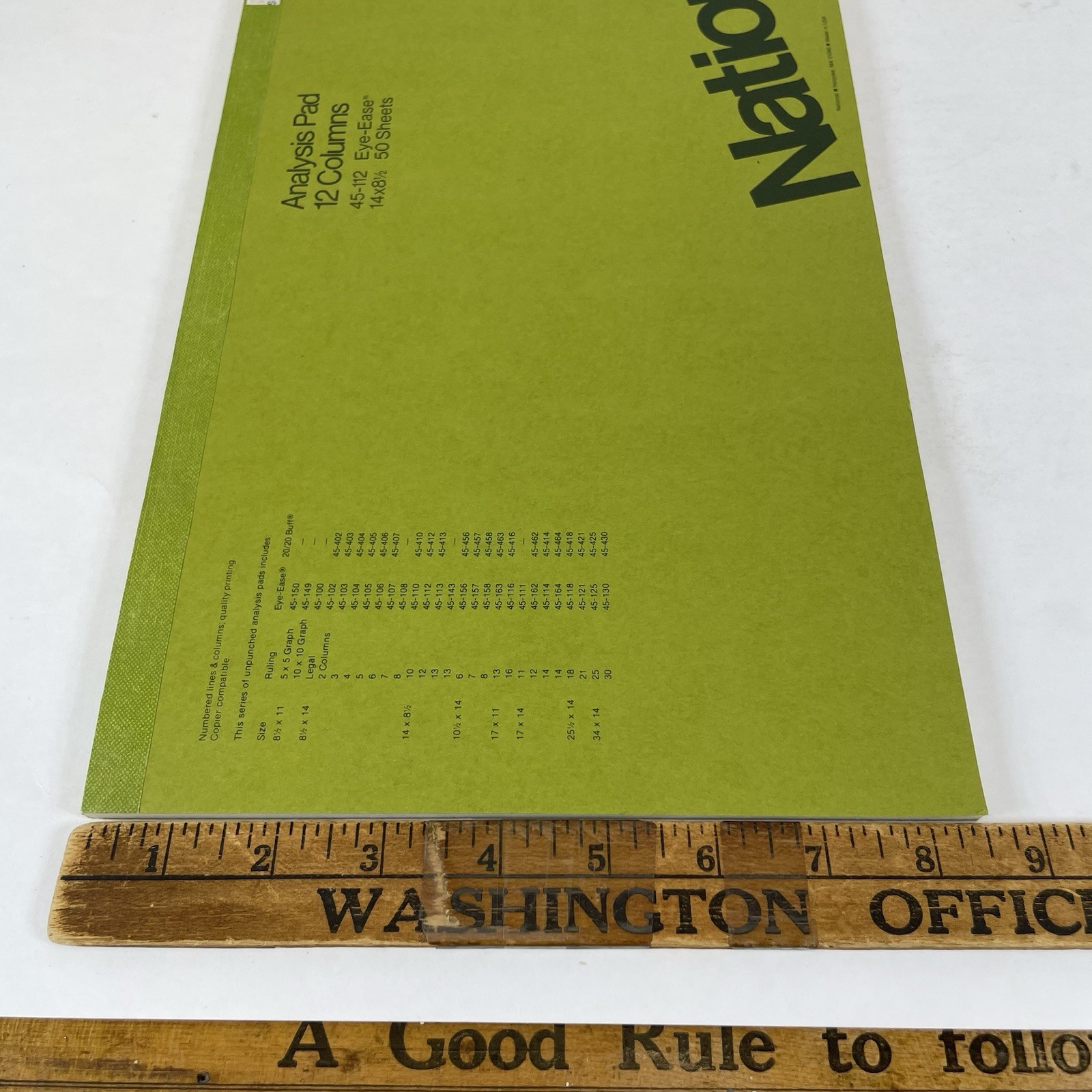 NATIONAL Analysis Pad 12 Column Paper 14 X 8.5″ refill 50 Sheets 45-112 NEW