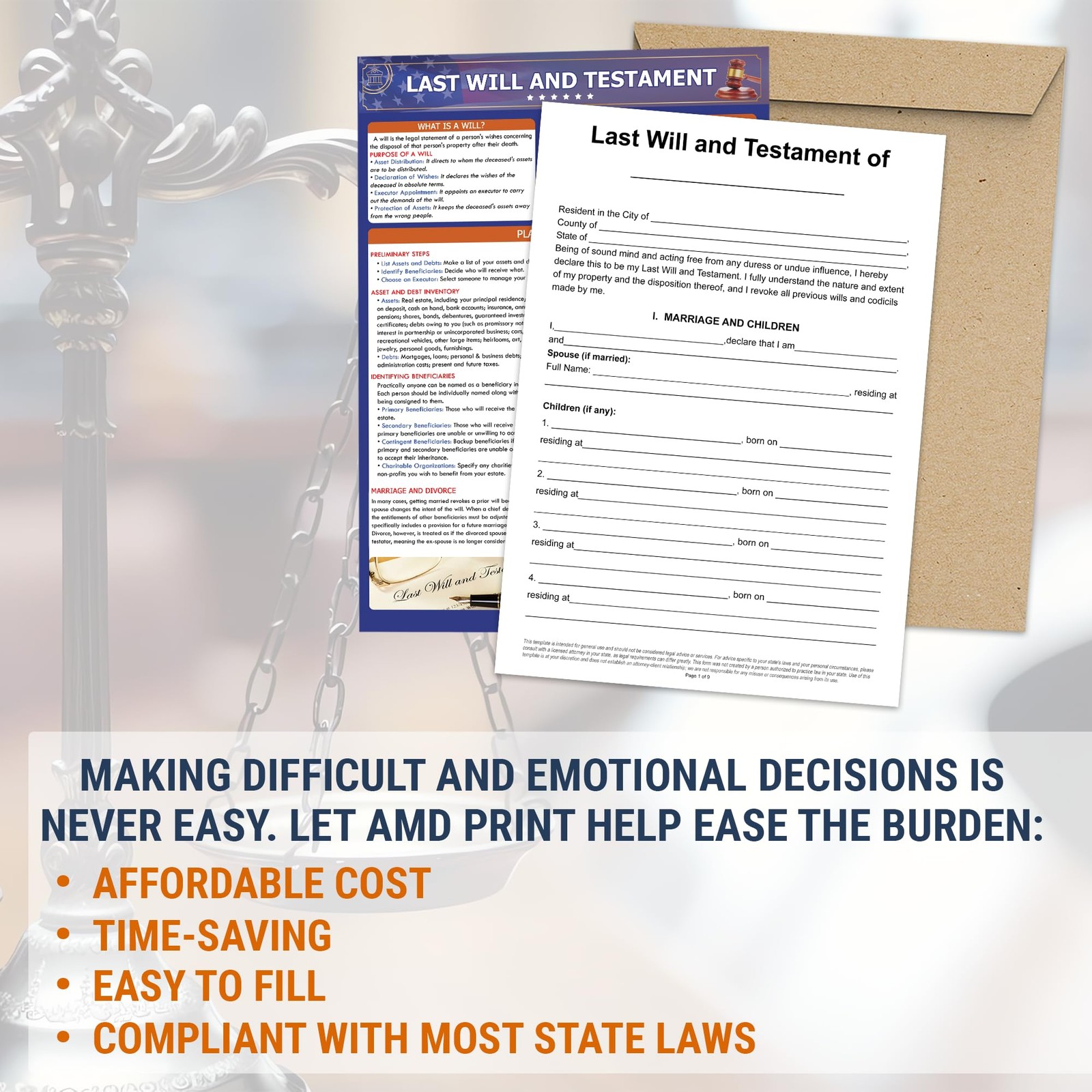 Last Will and Testament Kit 2026 – Legal Will, Trust Forms for Estate Planning