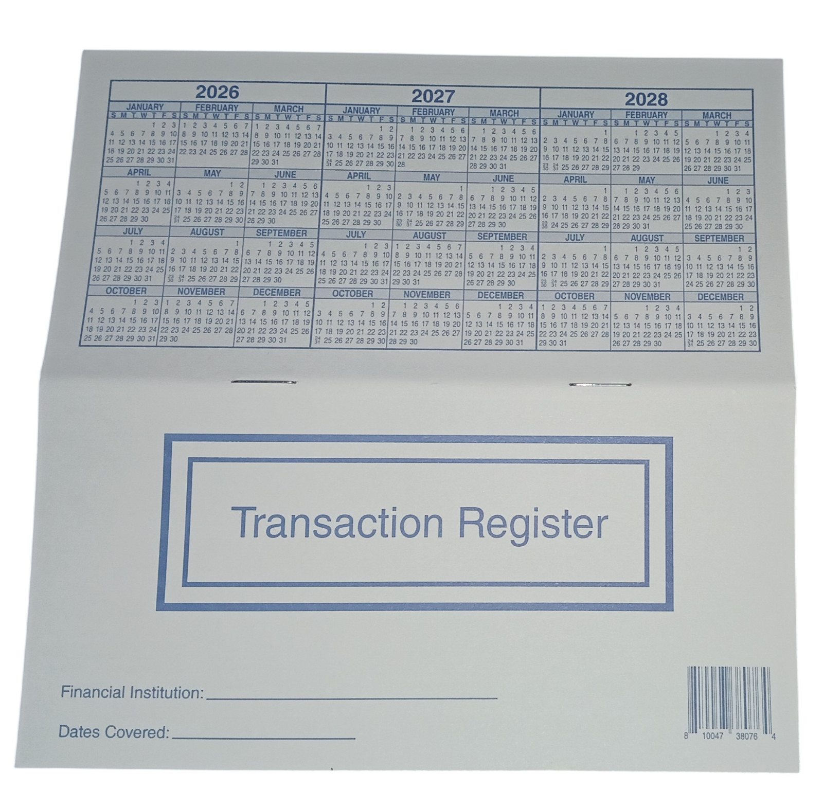 1 – Checkbook Transaction Registers 2023-2025 Calendar Check Book Bank New