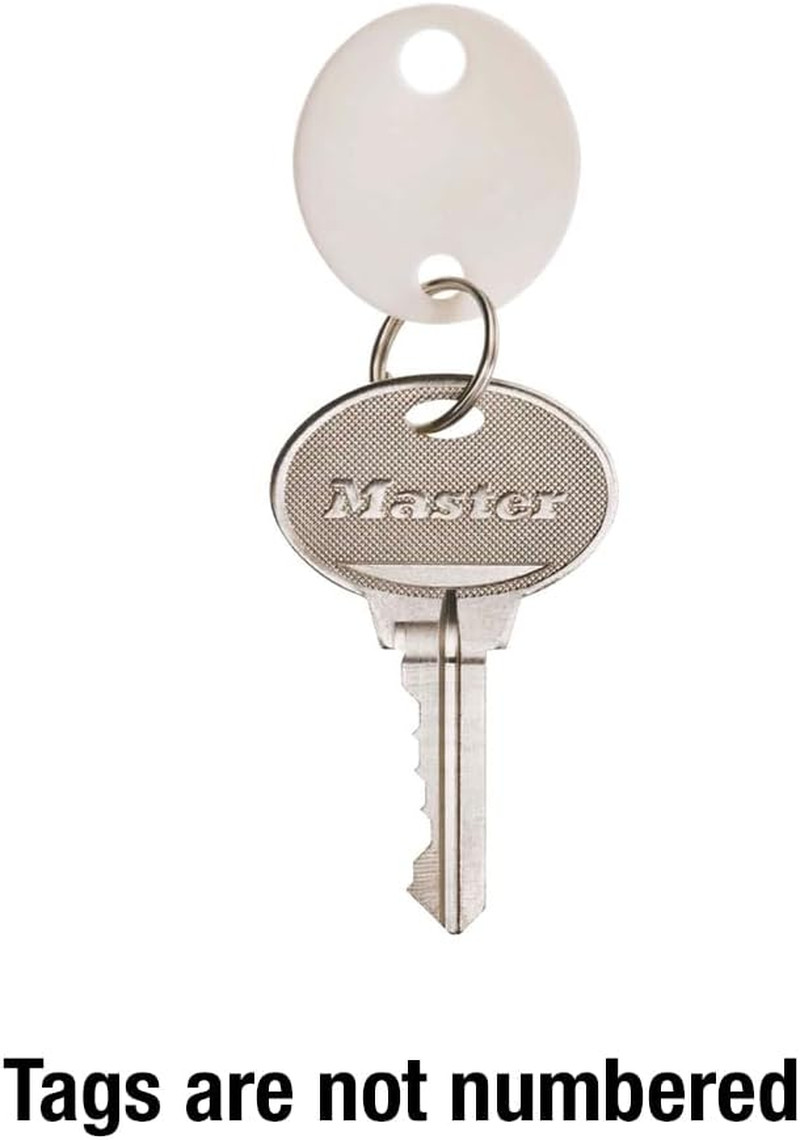Master Lock 7116D Plastic Key Tags, 20 per Bag, White