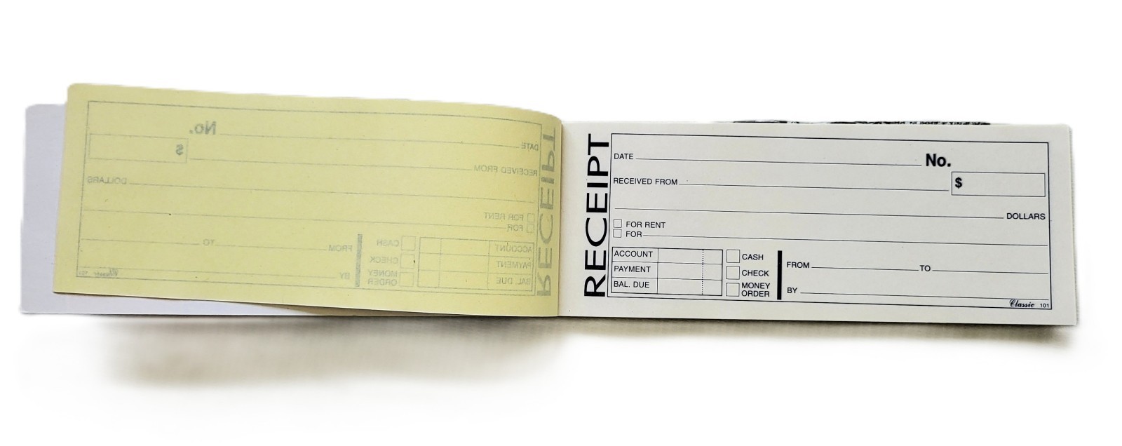 10 Pk of 50 Sets Rent Money & Cash Receipt Books 2 Part Carbon Copy Invoice Book
