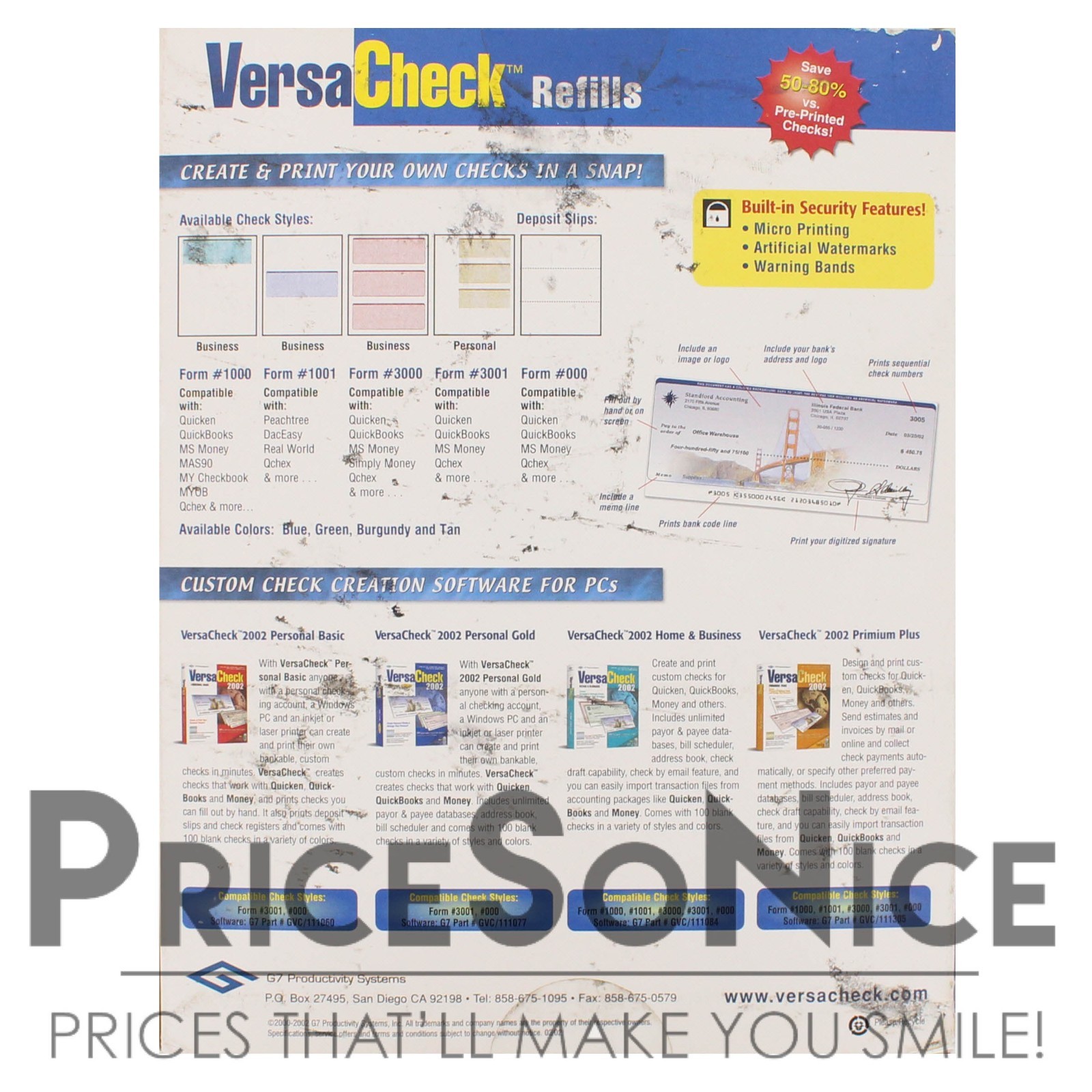 Versa Personal And Business Checks Refill Pack