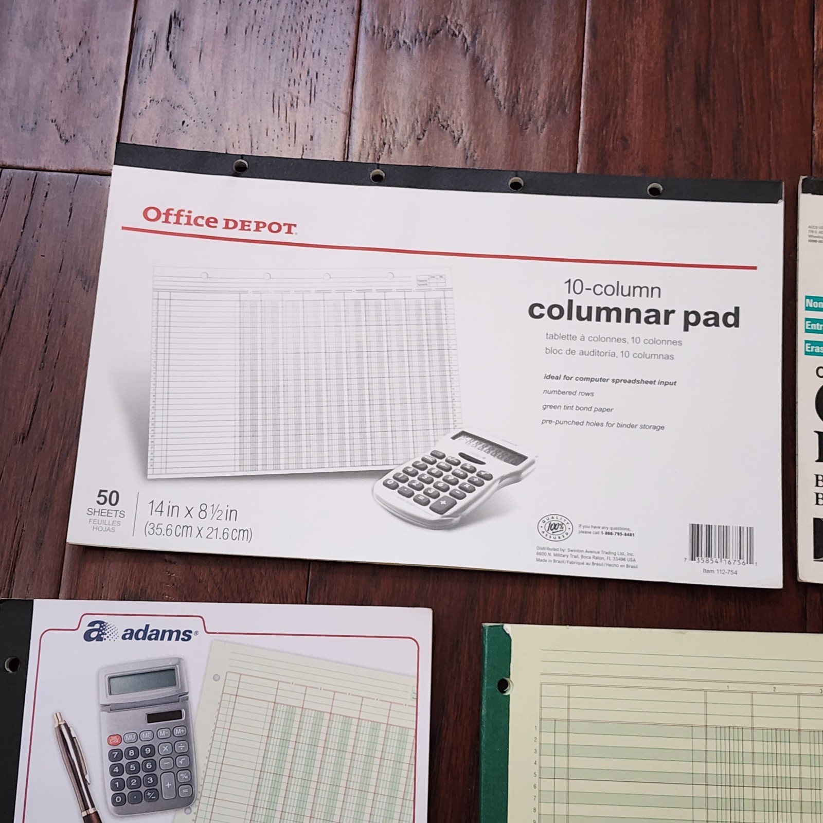 LOT of 6 Accounting Column Pad Analysis. Wilson Jones 13, Mead 13, National 12 *