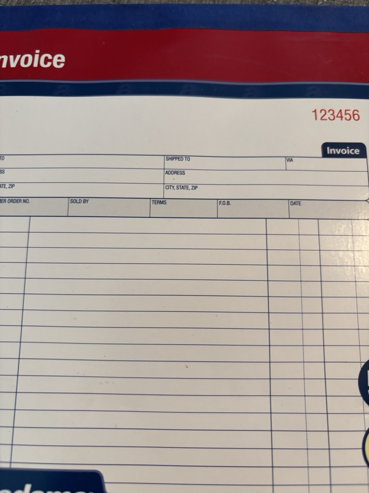 Book Of Invoices New 50 Sets Duplicate Carbonless 8 3/8x 10 11/16”