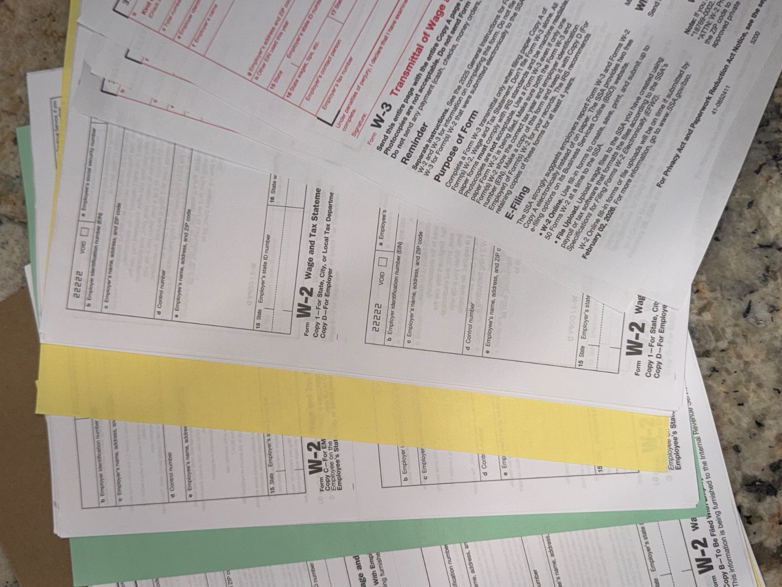 2025 W-2 4-Part Laser Tax Forms Kit + 3 W-3 Transmittals | 25 Employees | IRS ✔️