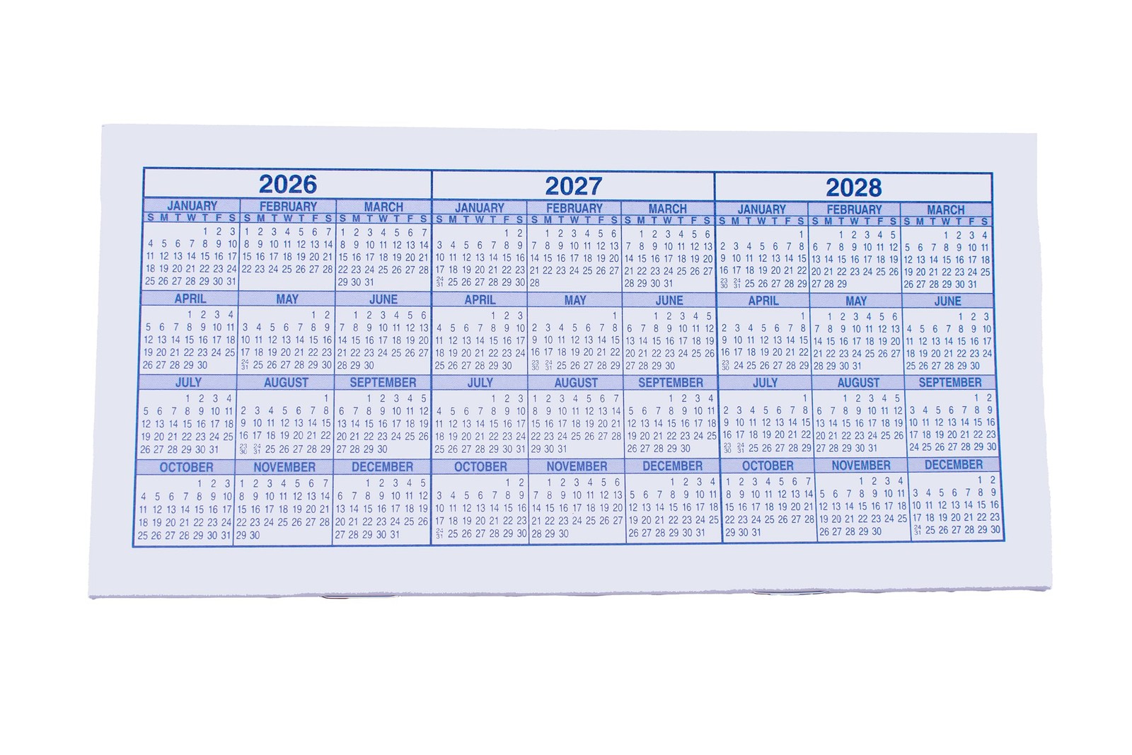 Checkbook Registers for Personal Checkbook, 3 x 6 inches, White and Blue