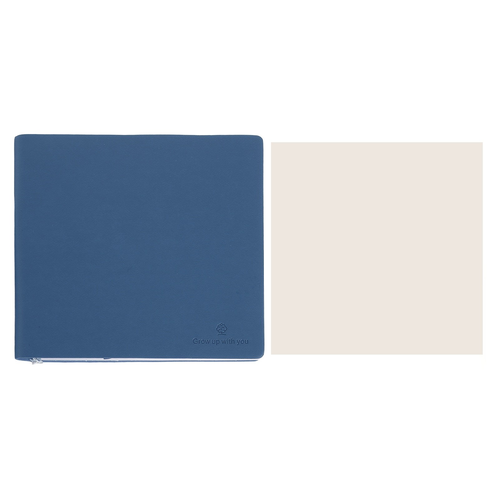 Pocket Sketchbook, 6.1×5.6 Inch Leather 80GSM 100 Sheets/200 Pages, Dark Blue