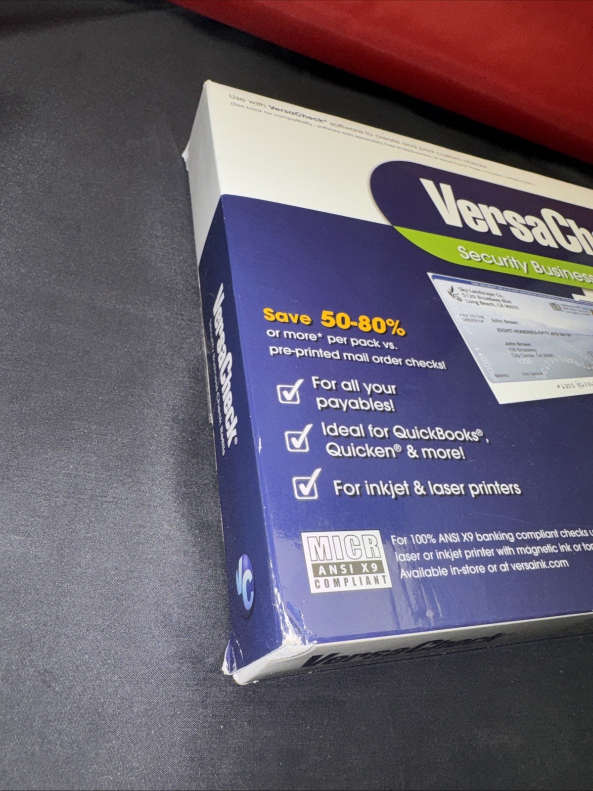 VersaCheck Secure Checks – 750 Business Standard Checks – Blue 250 Sheets,
