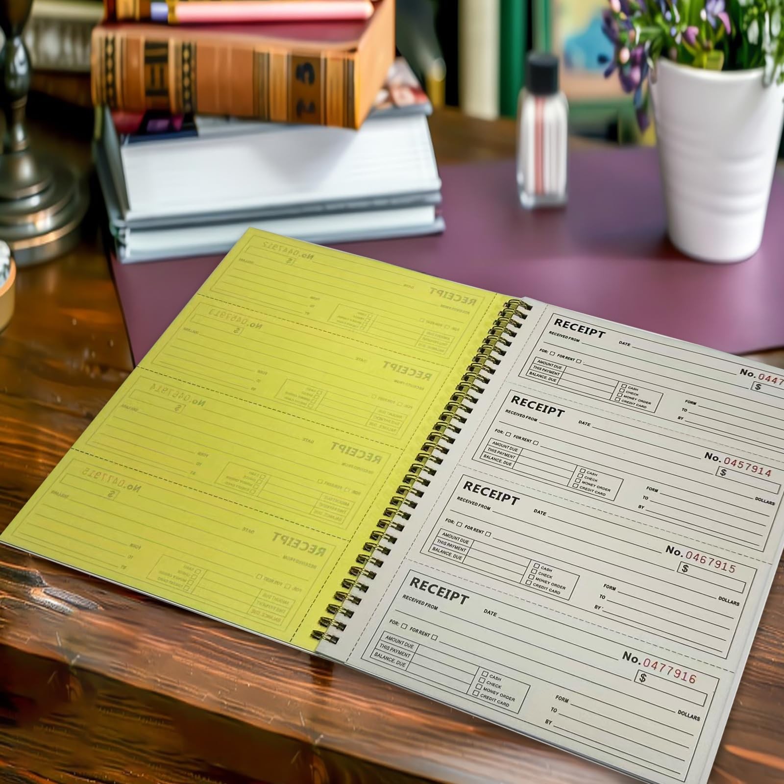 Money and Rent Receipt Books – Book with 2 Part Carbonless Copies,…