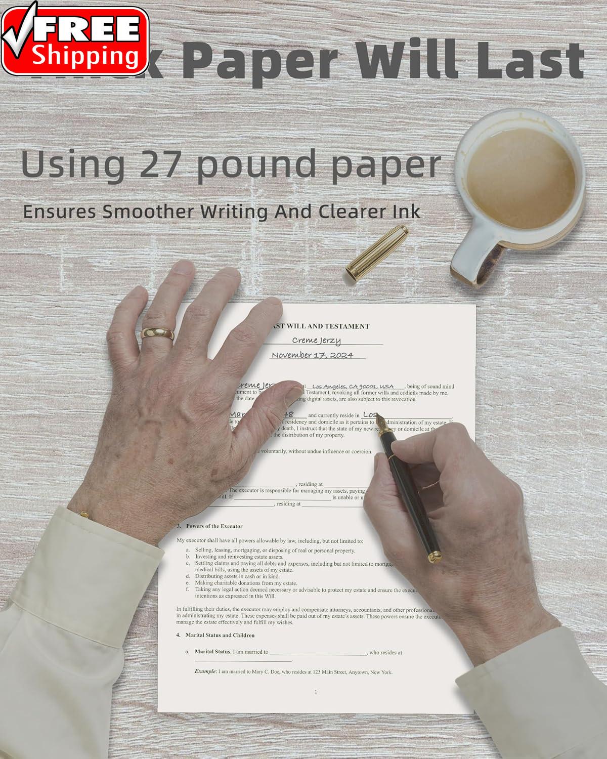 2026 Last Will and Testament Kit (3-Pack) – DIY Estate Planning Forms, Lawyer-Pr