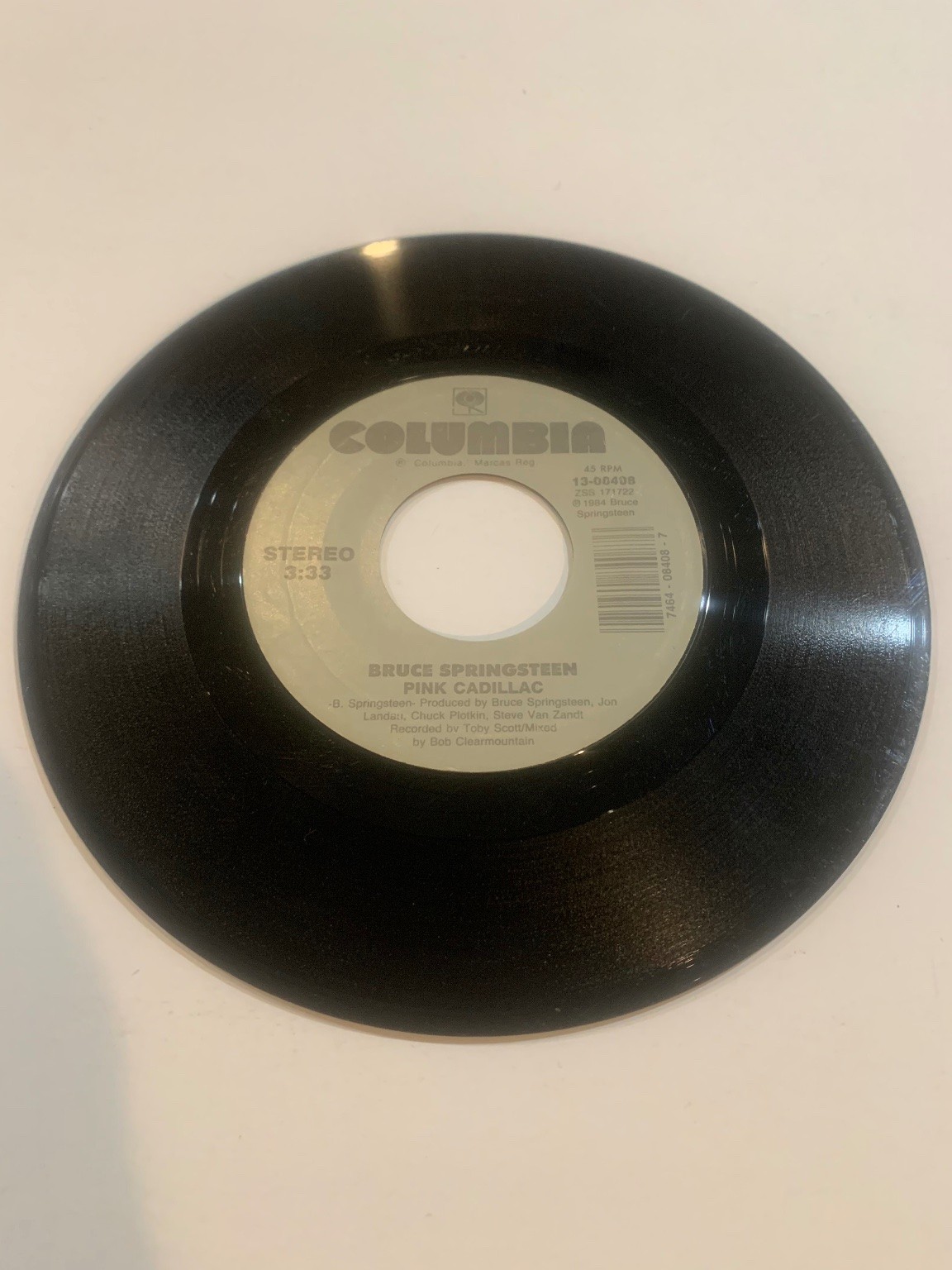 Columbia Bruce Springsteen Pink Cadillac Dancing in the Dark 45 RPM