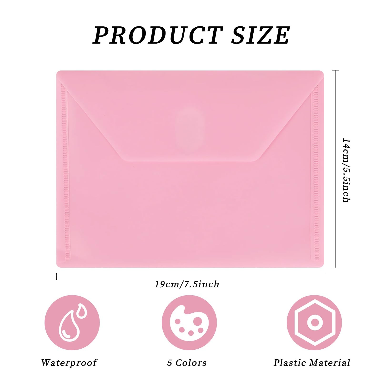 MultiBey 10-Pack Aesthetic Plastic Envelopes with Magic A5, Multi-colored