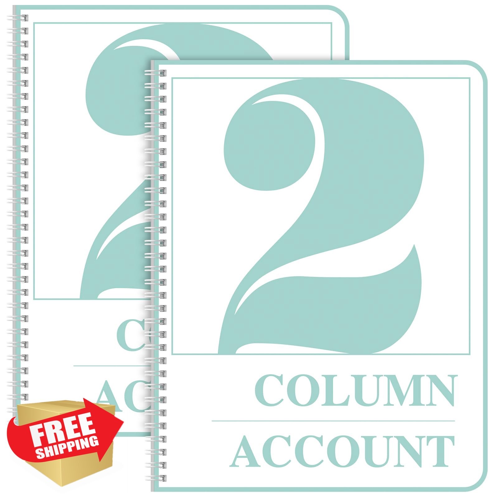 Sayglossy Ledger Books 2 Column 8.5×11