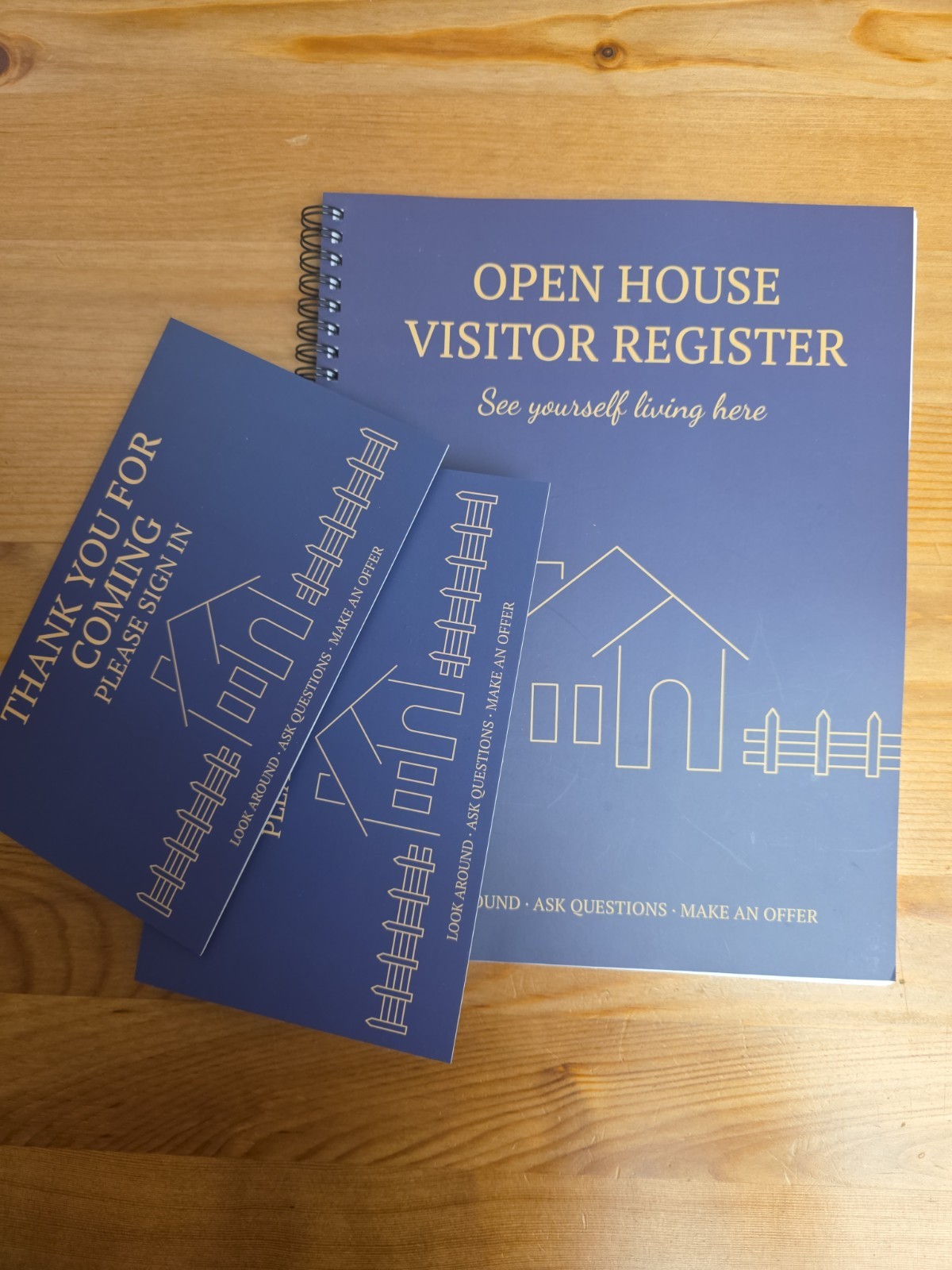 Open House Register Guest Registry and Millionaire real Estate Agent book