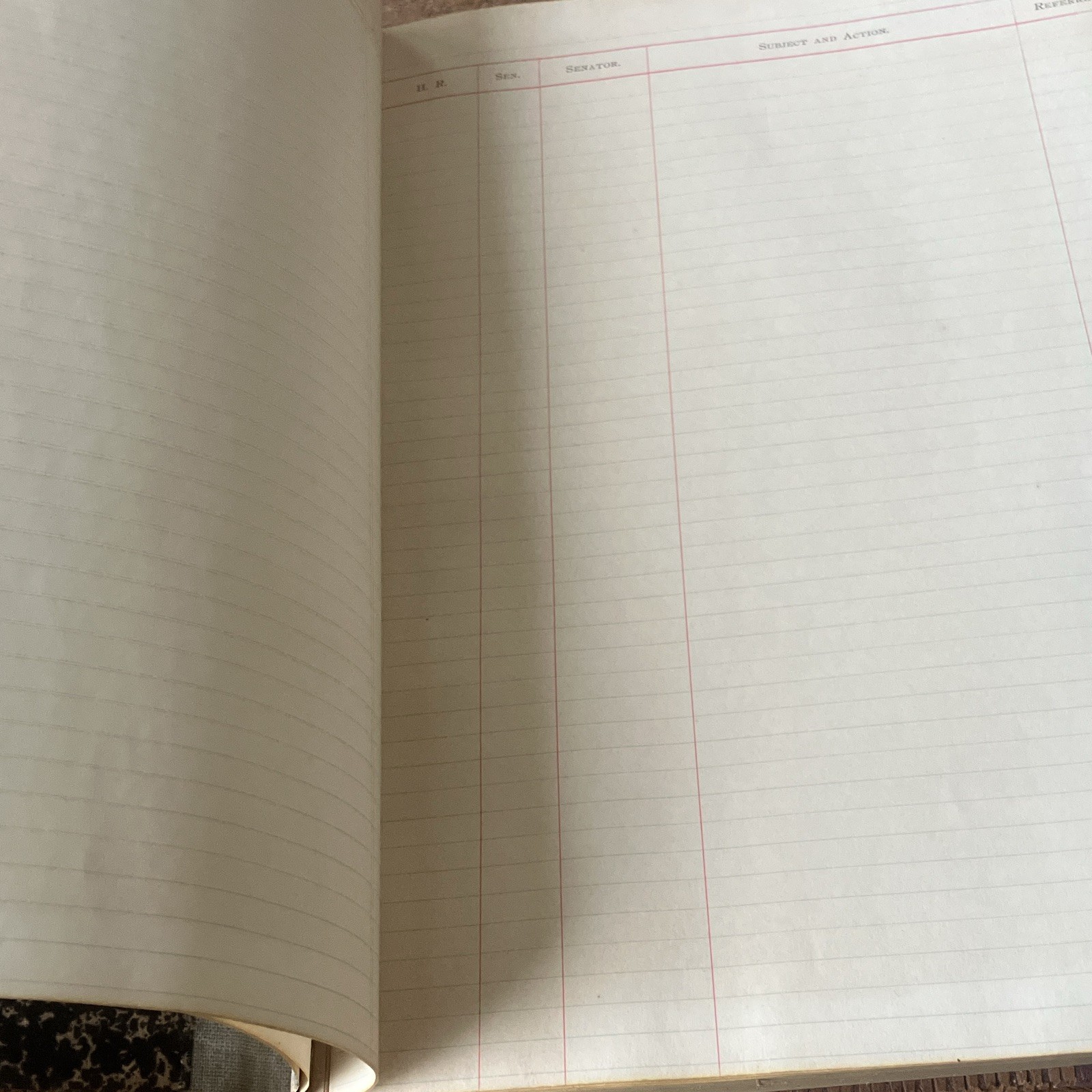 Antique 19th century Hardcover Blank Ledger .