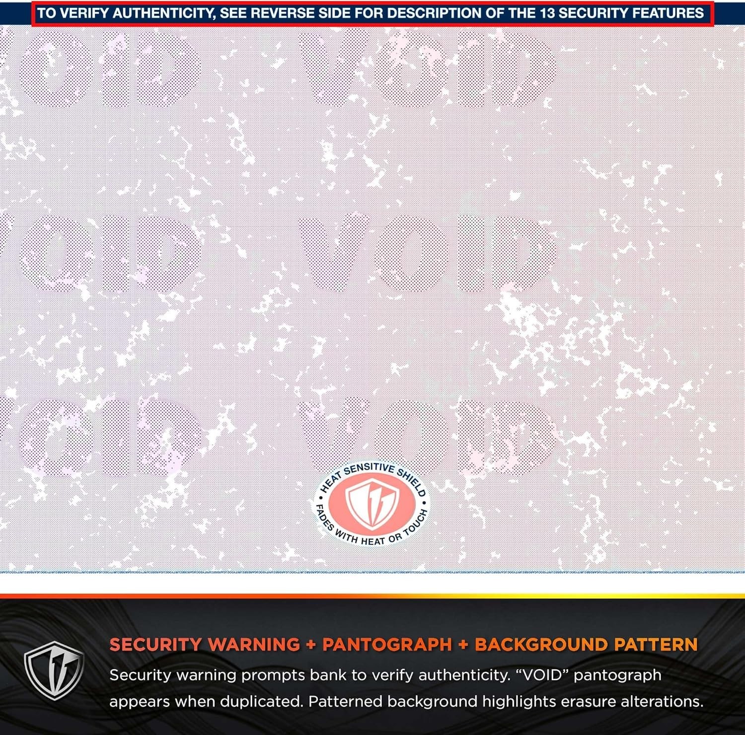 Ecologically Friendly 500 Blue/Red Business Checks – High Security Features