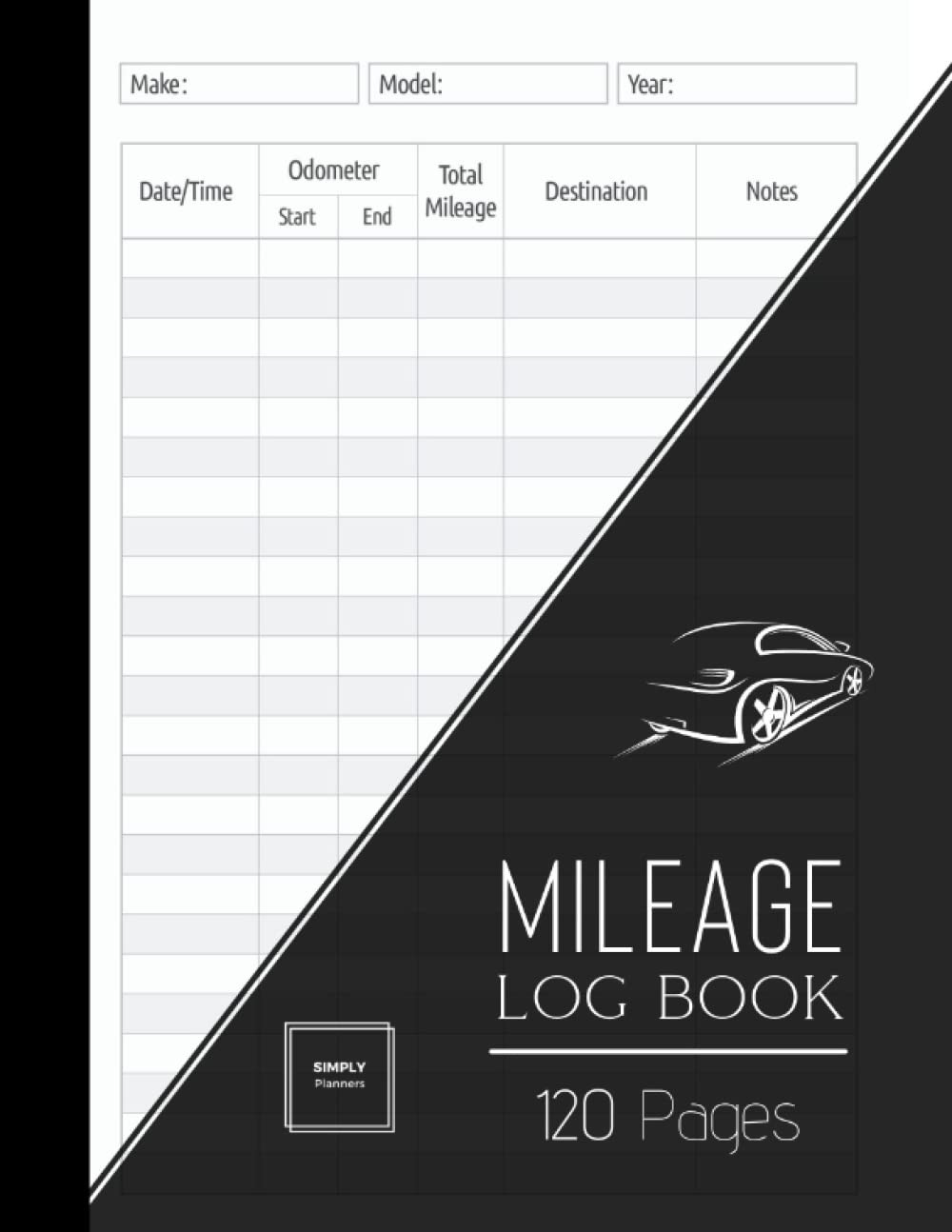 Mileage Log Book: Car Tracker for Business Auto Driving Record Books for…