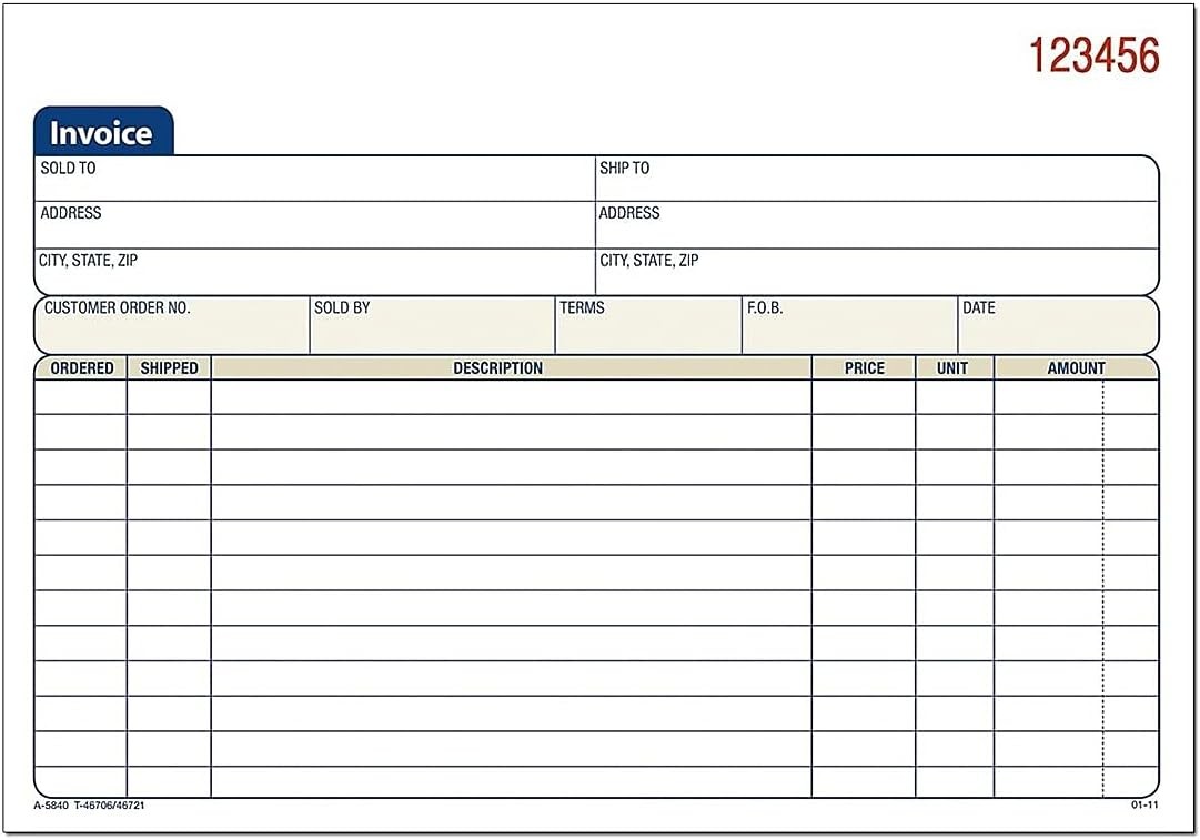 Adams Invoice Book, 3-Part, 1 Count (Pack of 1), White/Canary/Pink