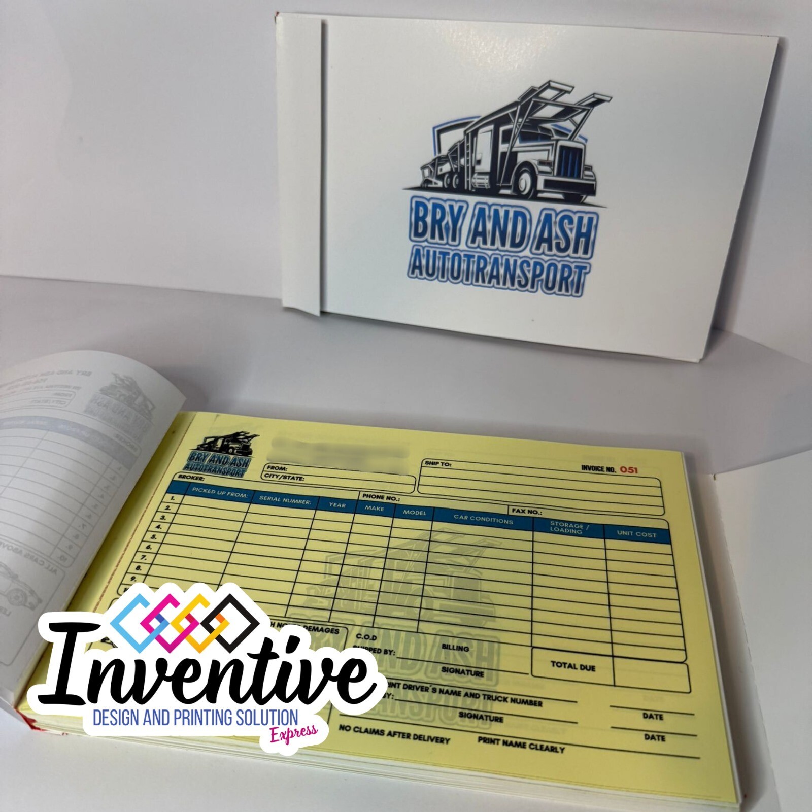 Custom sales notes/invoices for your business free design8.5×5.5″ passing paper.
