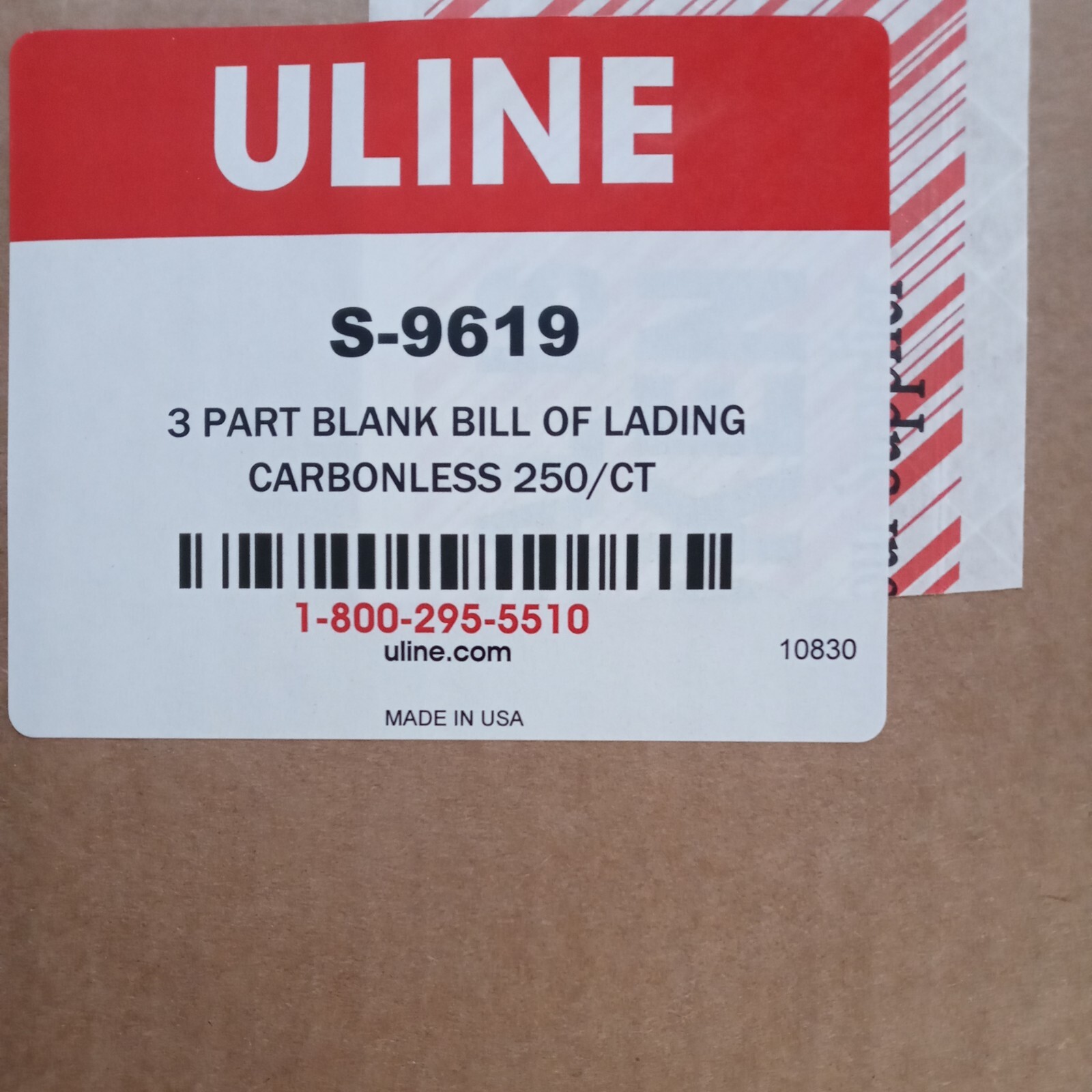 🌹Straight 3-Part Bill of Lading Carbonless 250 Forms 8.5″ x 7″ Model S-9619🌹