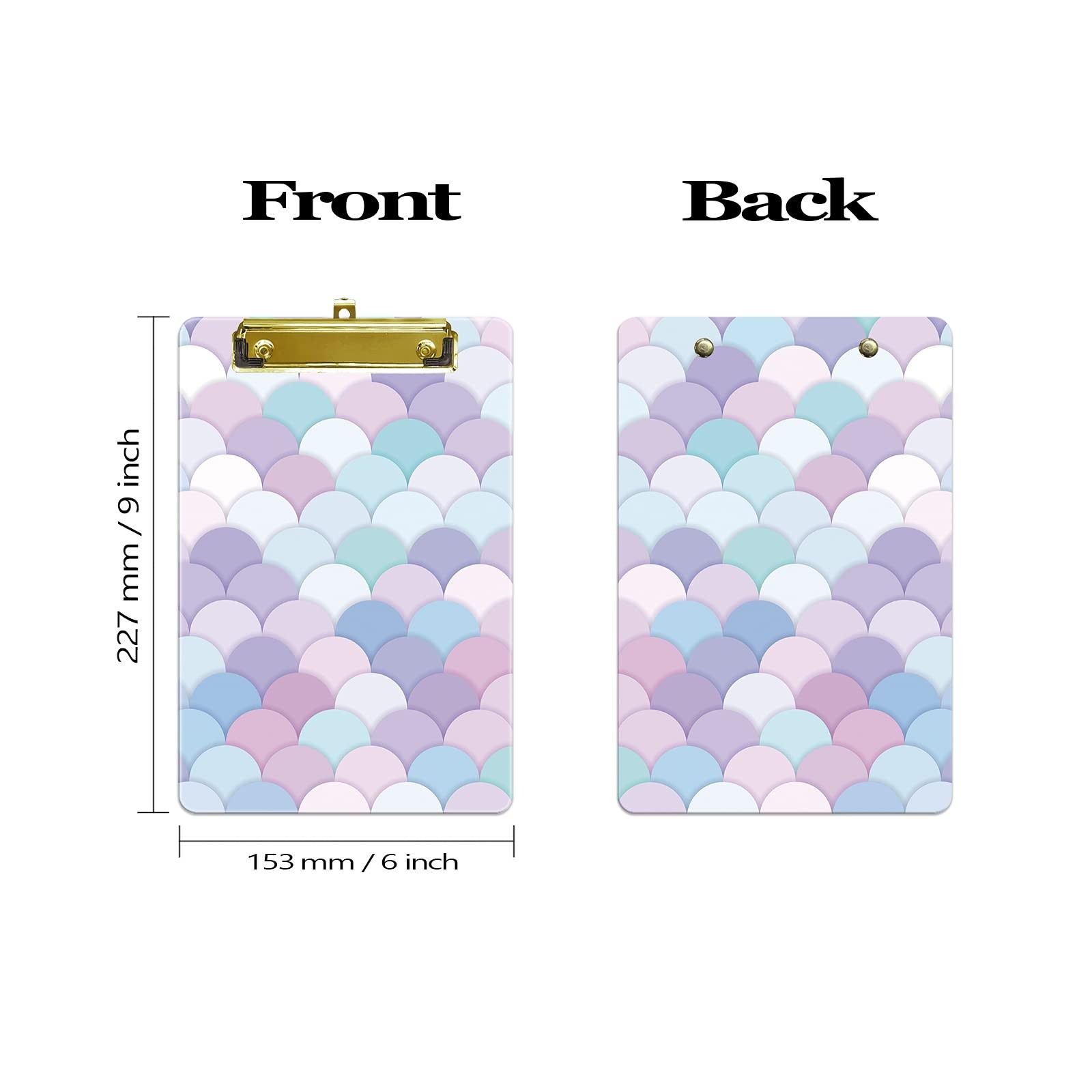 Hongri Small Plastic Clipboard, Design A5 Memo Clip Board, Art Flake