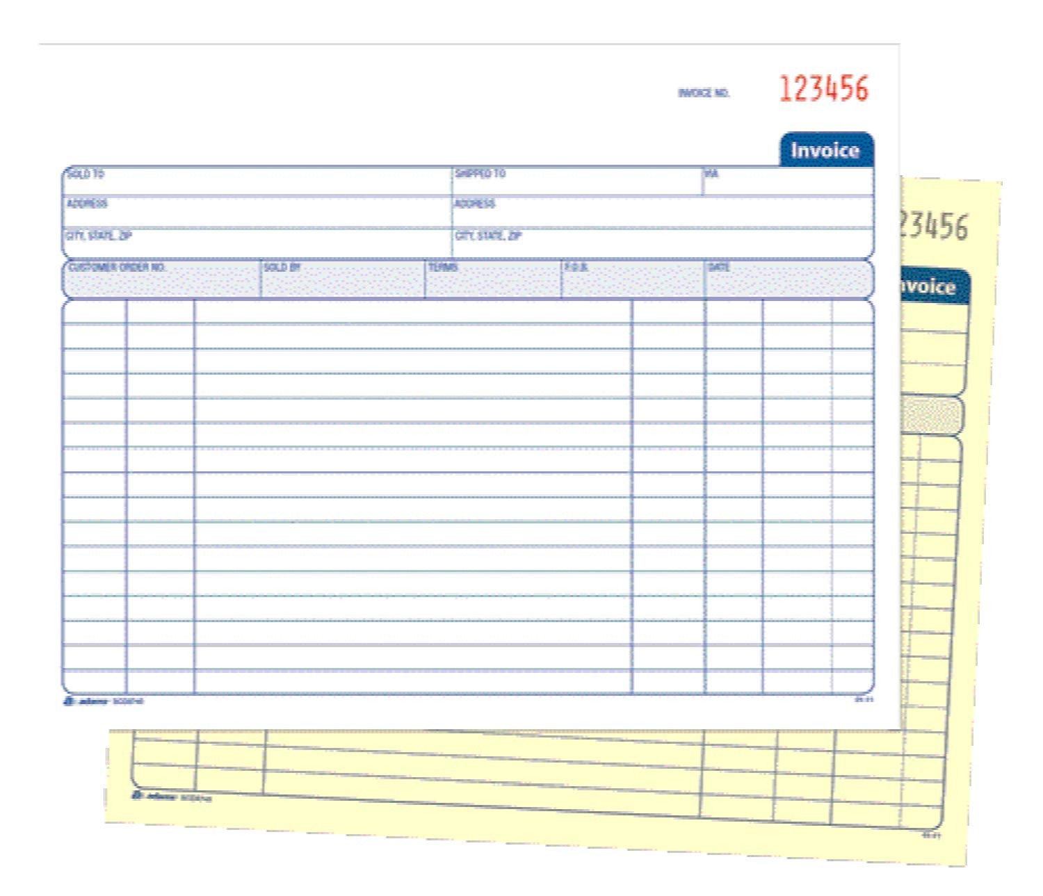 Adams Spiral Invoice Book, 8 1/2 x 7 1/4 8 x 7 Inches, White/Canary