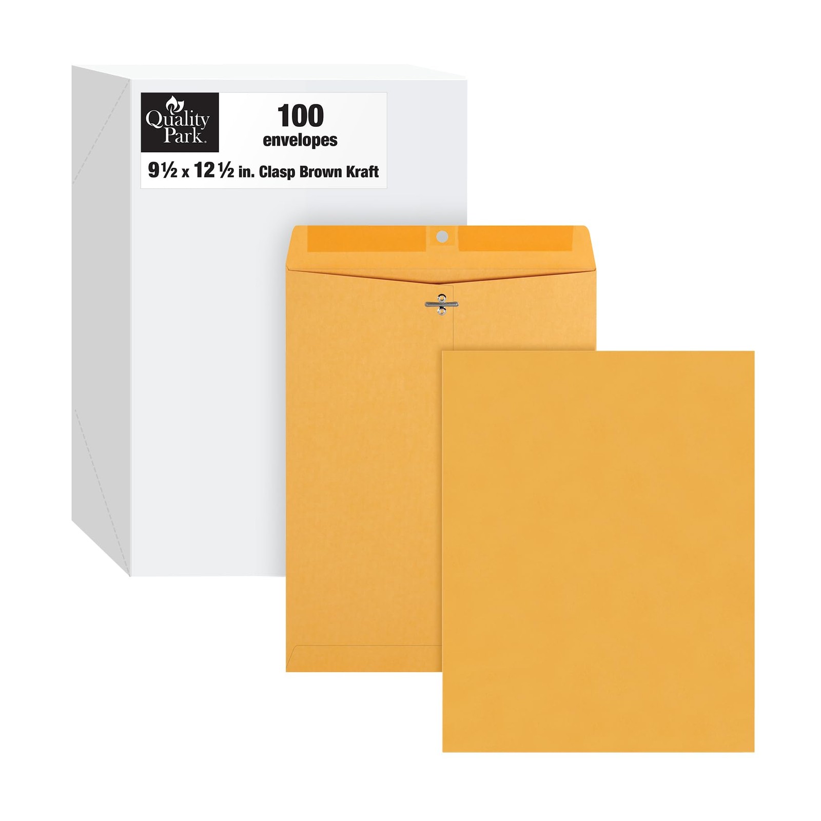 Quality Park, QUA37893, Gummed Kraft Clasp 9.5 x 12.5 Inches,