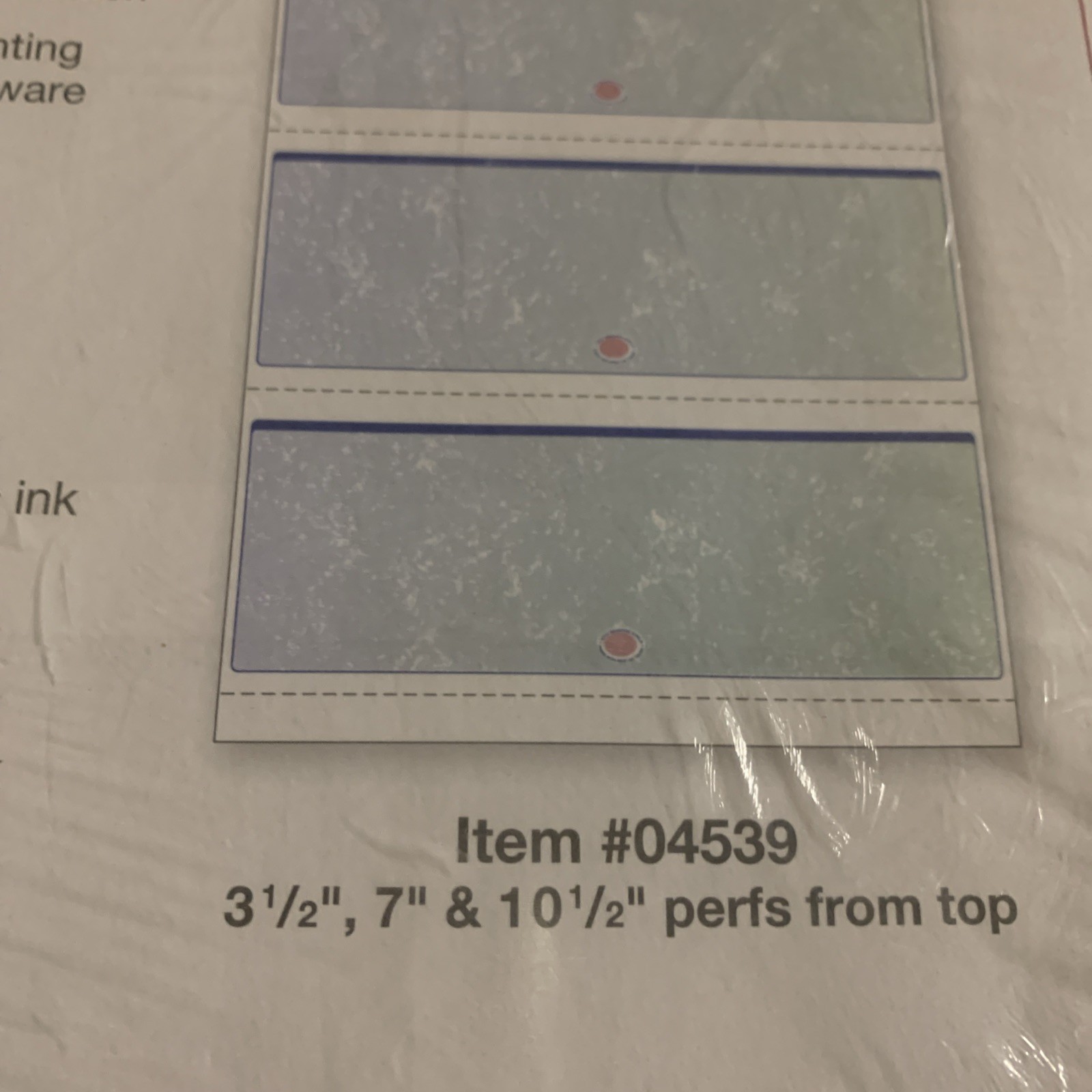 High-Security 8.5 x 11 Prismatic Check Paper – 3 Perforated Checks, 500 Count