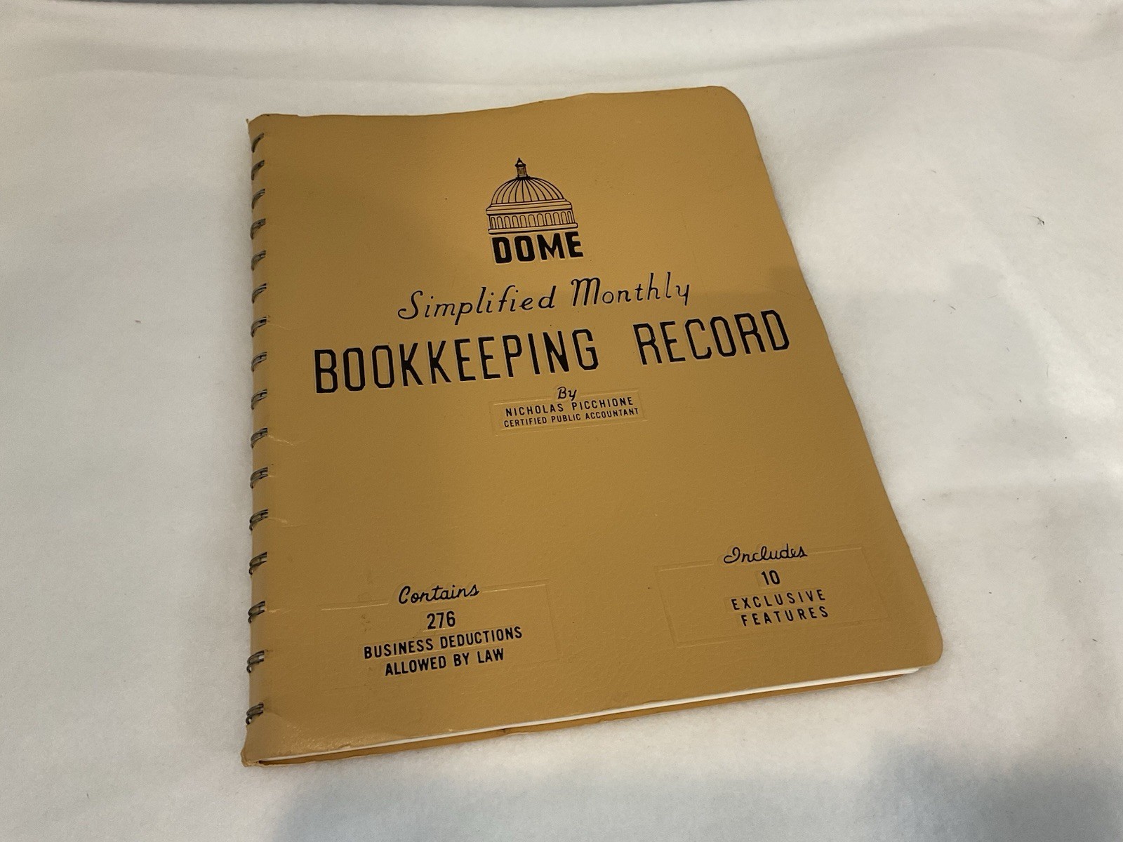 DOME Simplified Monthly Bookkeeping Record Spiral Bound #612 Nicholas Picchione