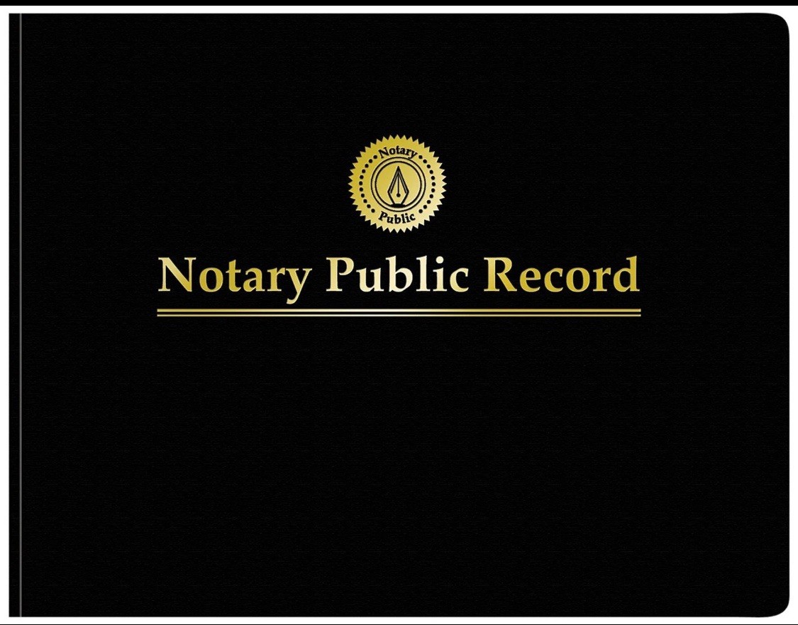 Adams Notary Public Record Journal, 11 x 8.5 Inches, 6 Entries Per Page, 63 P…