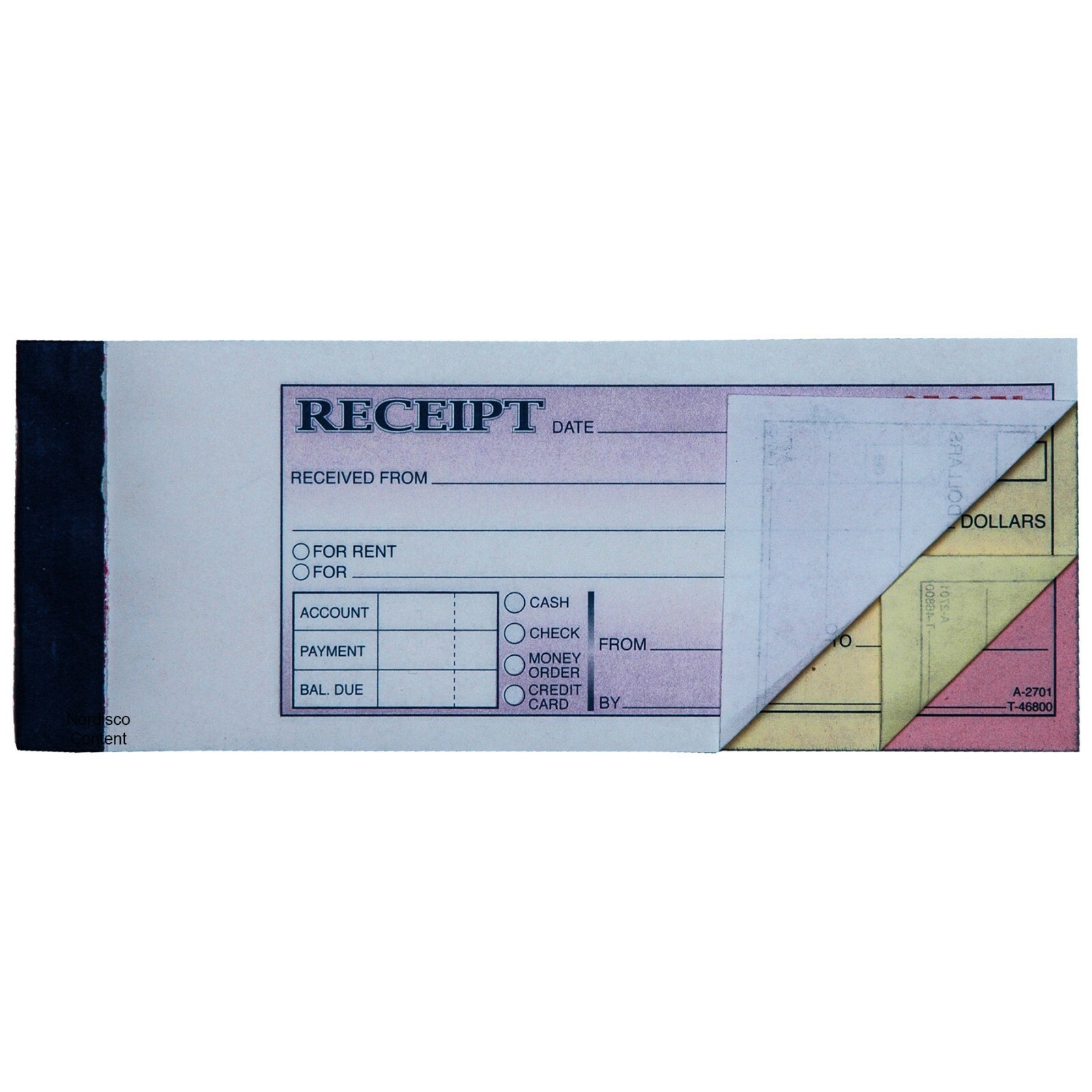 Adams TC2701 Money Rent Receipt Books, 3-Part Carbonless, Numbered, Pack of 2