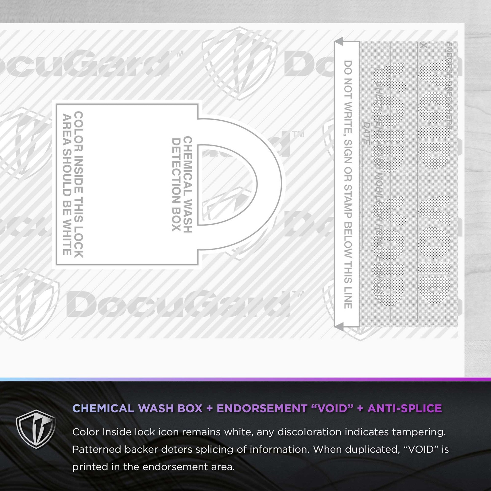 Blue/Red Premier+ Top High Security Hologram Check Paper – New – 20 Security