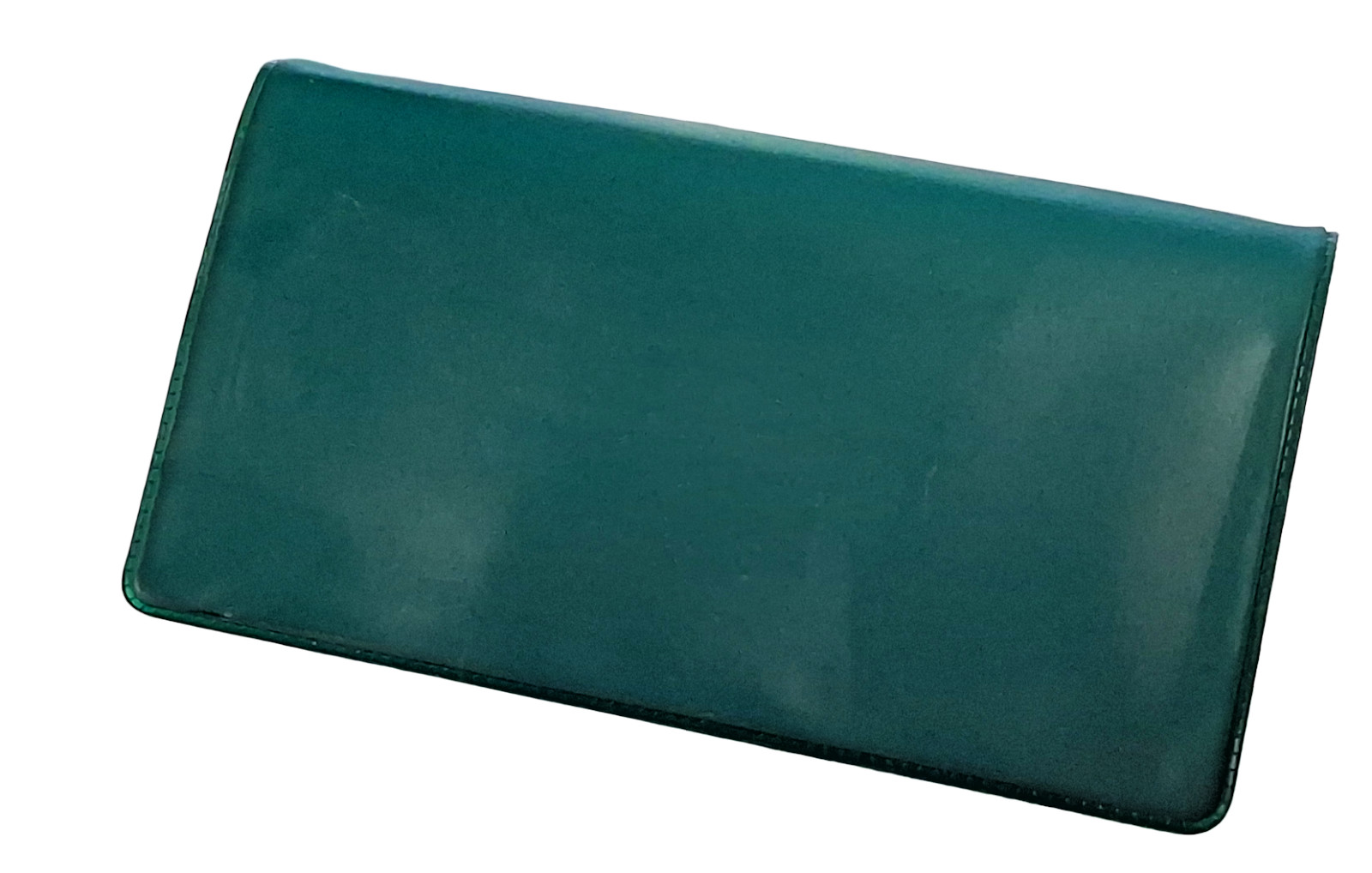 Forest Green Vinyl Checkbook Cover Standard Top Stub 6- 1/4″ x 3-3/8″ New