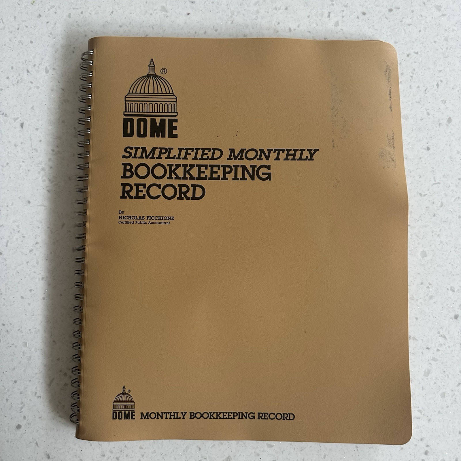 Dome Simplified Monthly Bookkeeping Record Style No. 612 Spiral Bound Accounting
