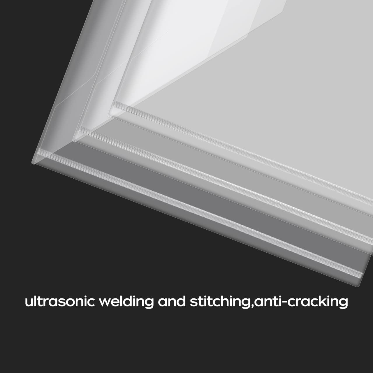30pcs Plastic Envelopes, Clear Reusable Poly 12.79 in x 9.3 in, White