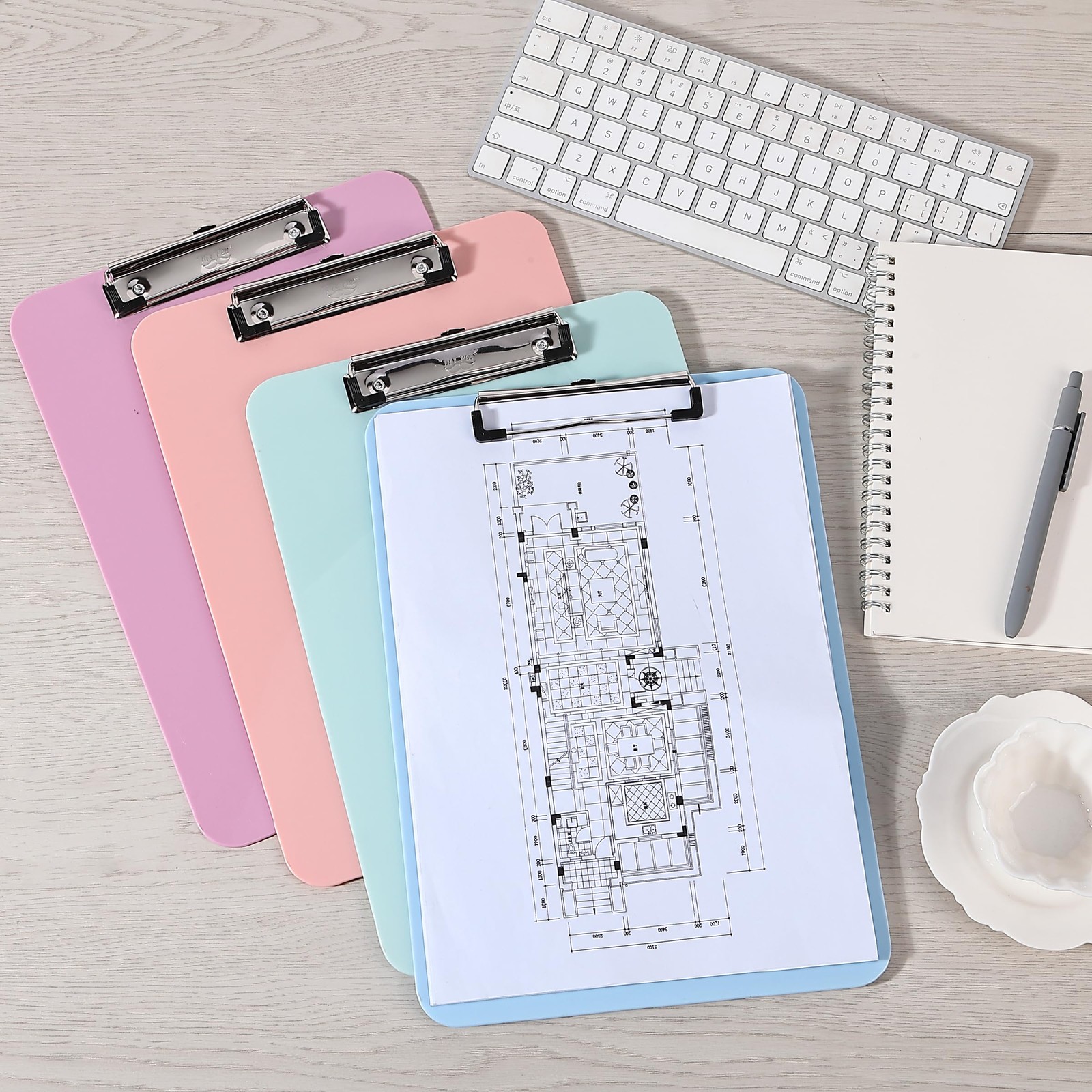 Mr. Pen- Plastic Clipboard, 12.5″ x 9″, 2 Pack Pastel Purple