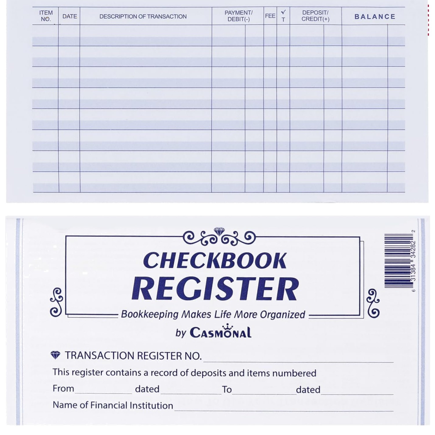 12 Pack Checkbook Register, Check Register Books for Personal and Work Use, T…
