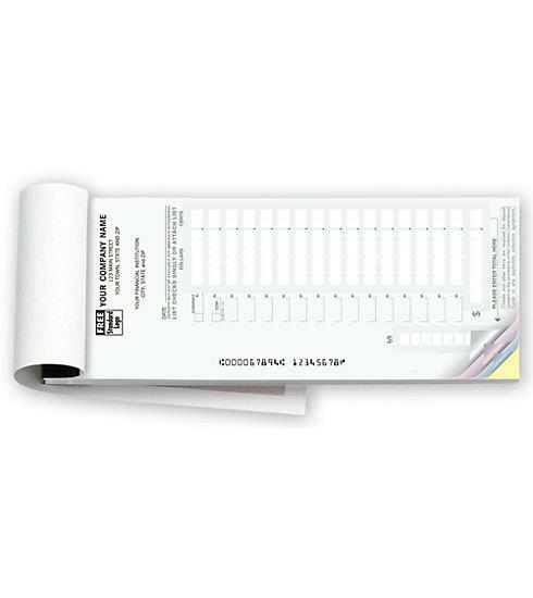 Deposit Tickets Easy Scan / 8 7/8″ x 3 3/8″ / Nebs/Deluxe 100056
