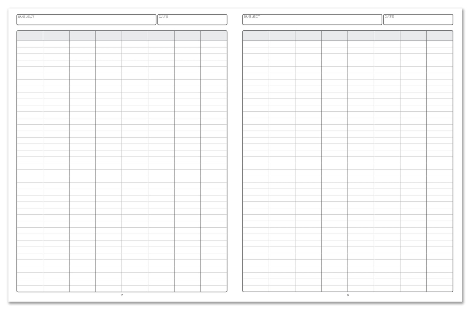 8 Column Book Hardbound Columnar Notebook (Eight Columns Columnar Book) Logbo…