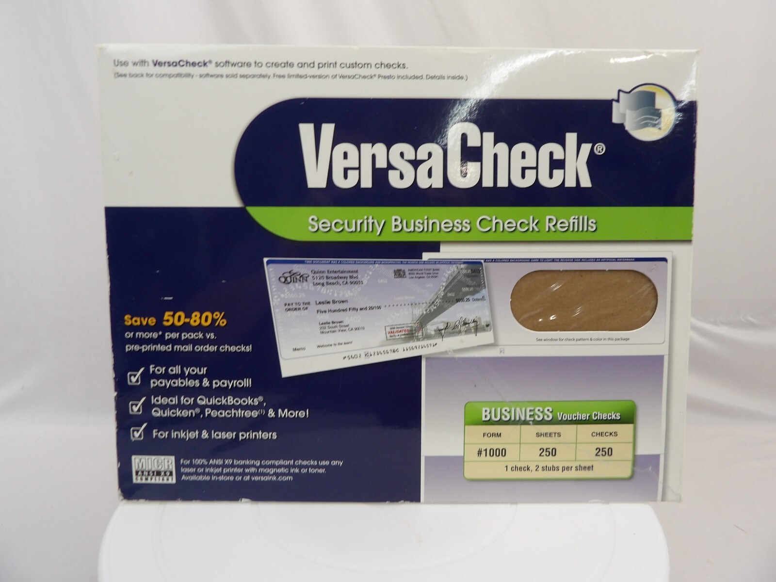 Versacheck Security Business Voucher Check Refill Form #1000 Unopened