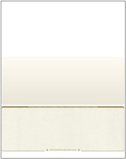 2500 Blank Check Stock – Check on Bottom – Gold Diamond
