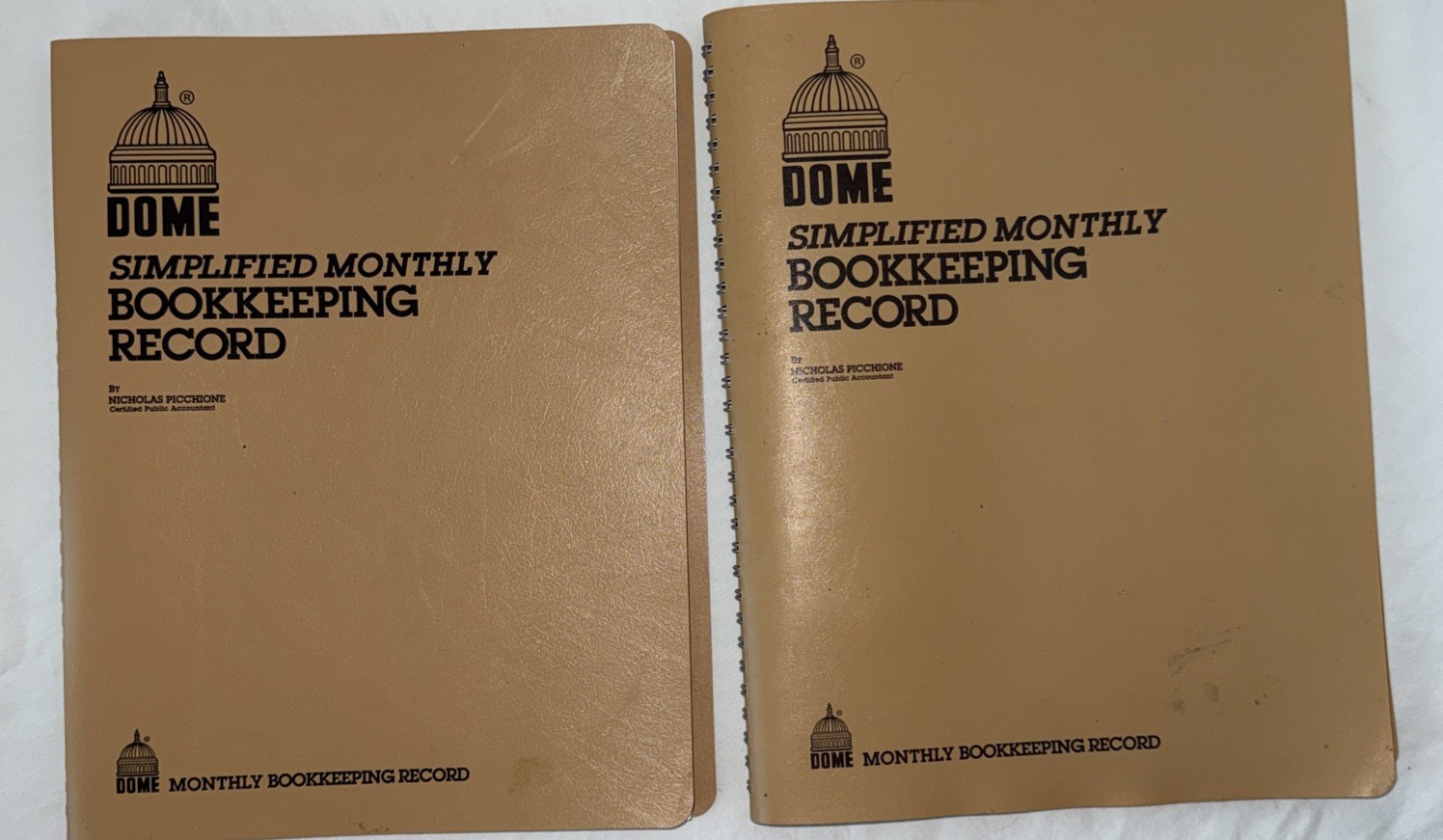 Lot Of 2 Dome Simplified Monthly Bookkeeping Record Notebooks 2013 & 2019