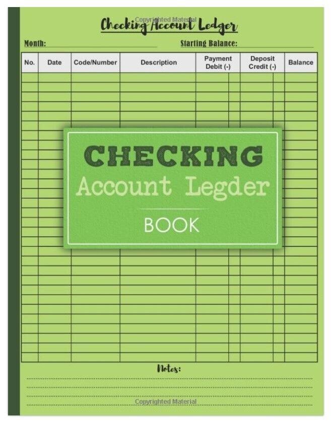 Accounting Ledger Book Large Simple Bookkeeping Income Expense Checkbook