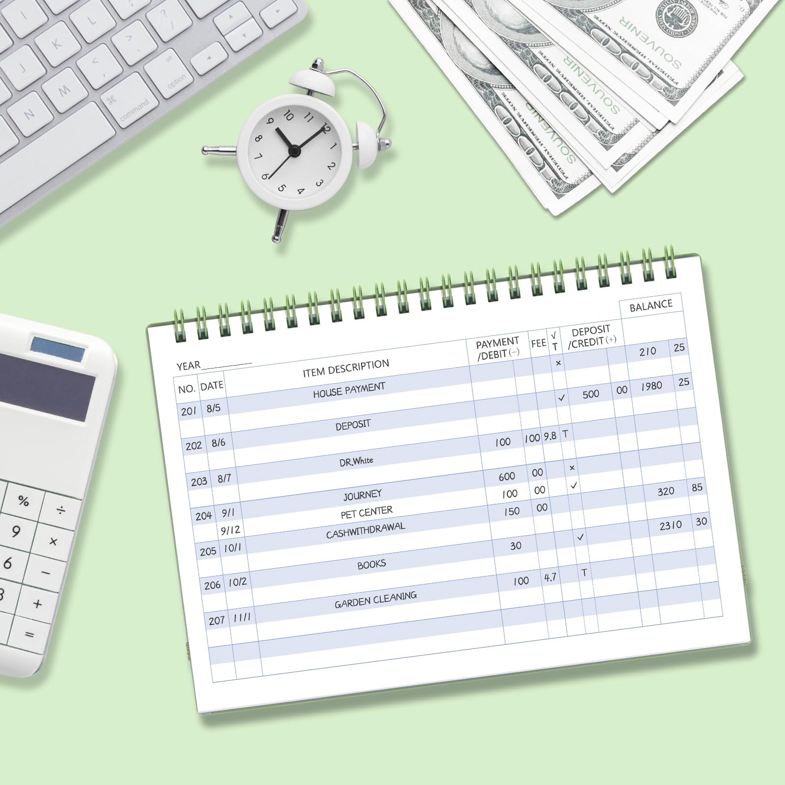 Checkbook Register, Check Registers for Personal Checkbook, Financial Ledger,…