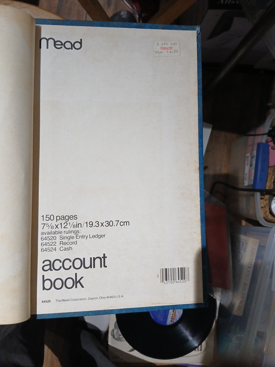 Vtg Mead Ledger Account Book Product Code 64520 Unused But Personalized In Side