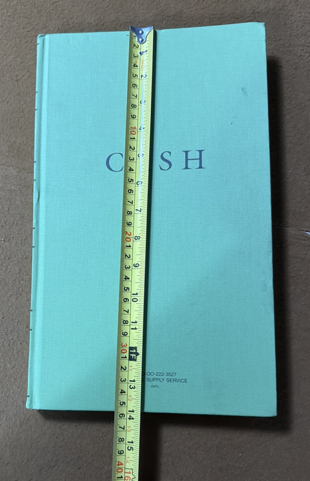 Vintage Green Cash Records Ledger Journal Accounting Book Federal Supply Service