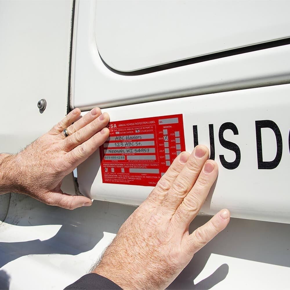 25 Carbonless Vehicle Inspection Forms & Red Inspection Labels – DOT Approved